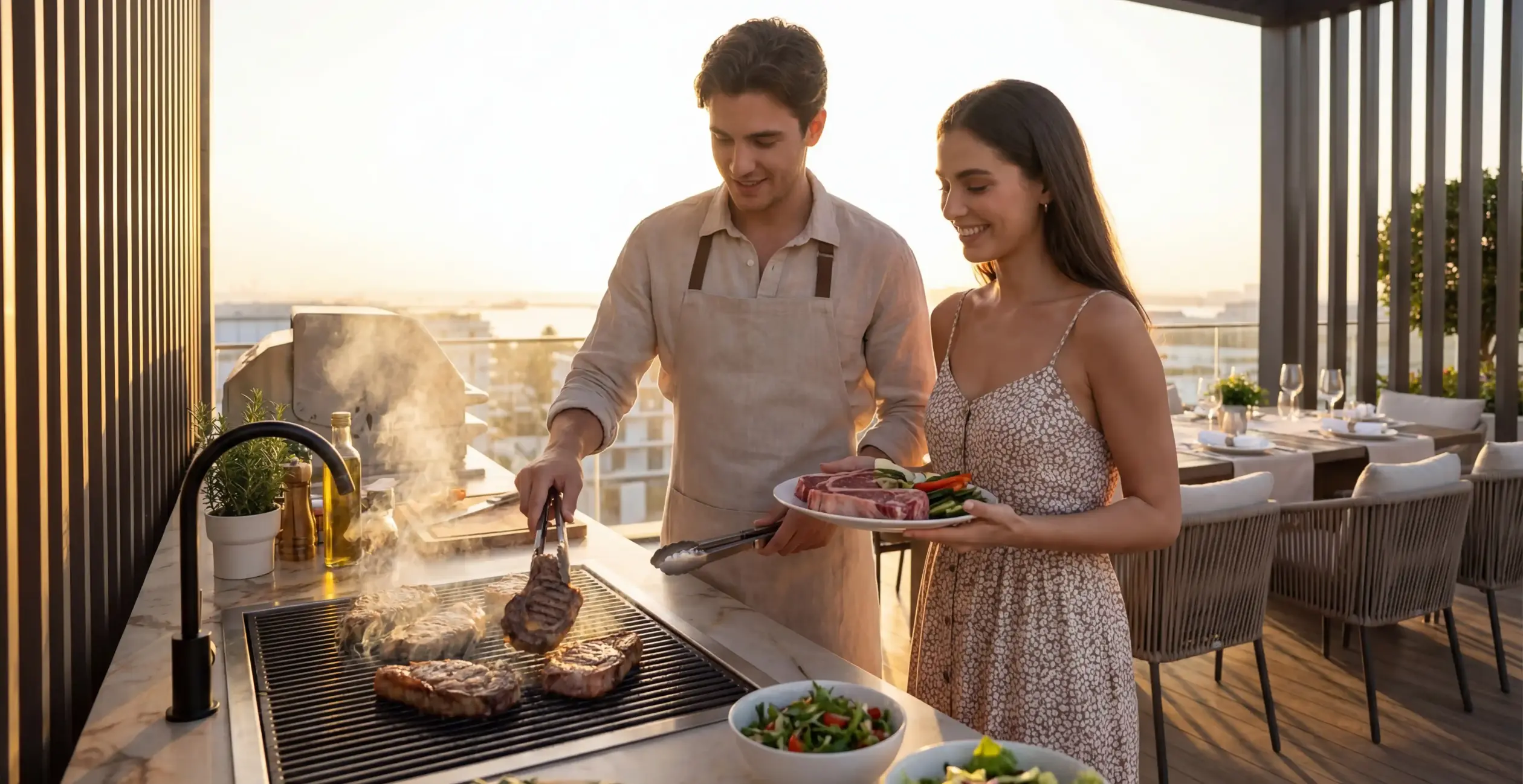 Барбекю зона в ЖК SEA LEGEND